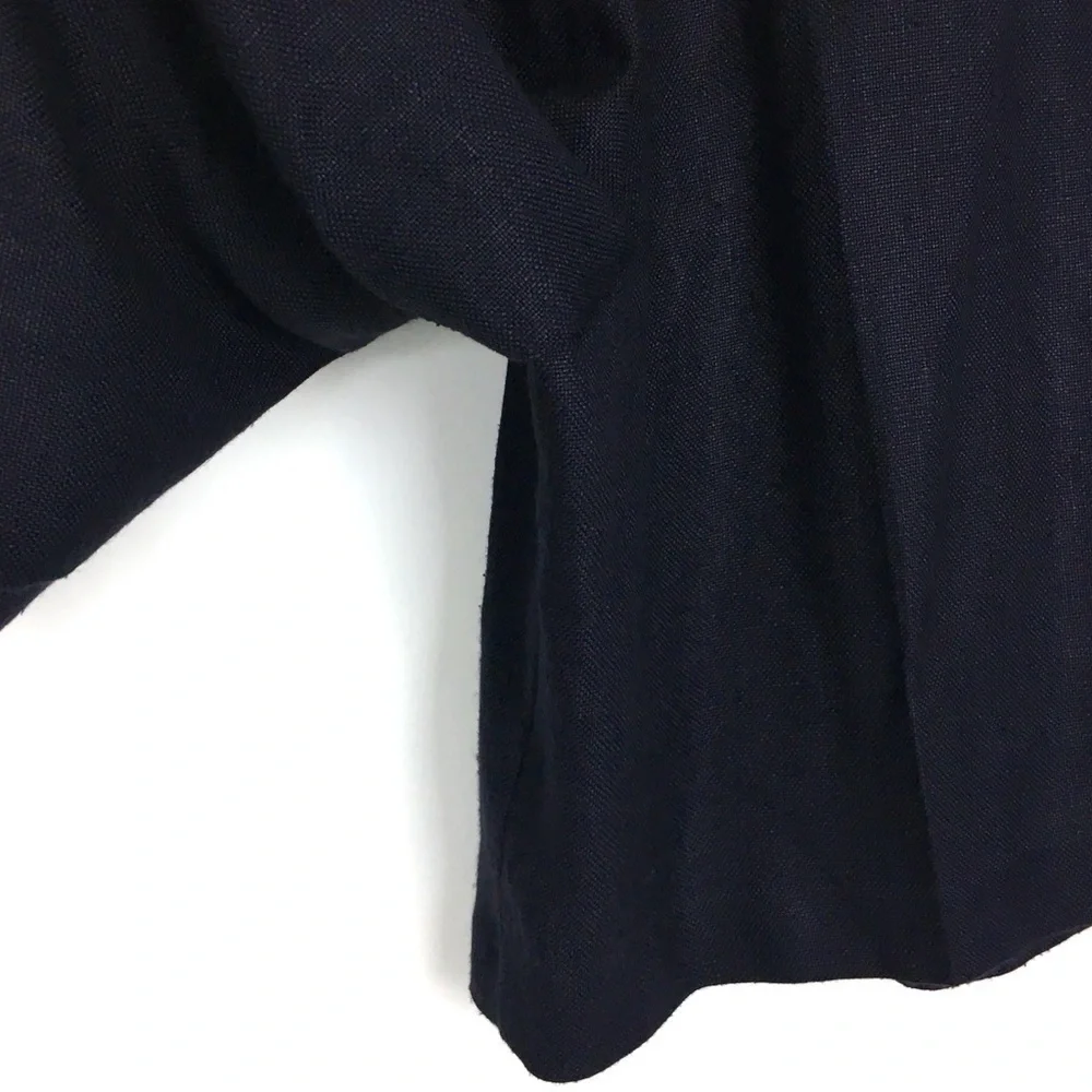 VINTAGE Mom Shorts Ultra High Waist Woven Navy Blue 80s 90s Retro Golf Size 8